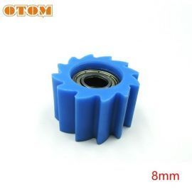 Ролик натяжителя цепи OTOM RACING зубчатый, синий OTM295102